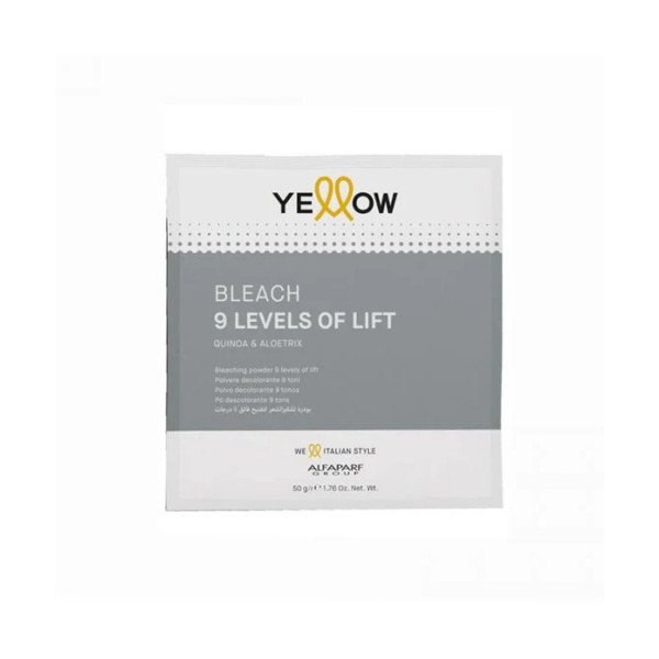 Polvere decolorante capelli 9 livelli Yellow Bleach 50g schiaritura professionale con protezione fibra